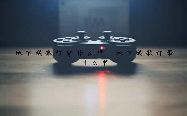 地下城散打穿什么甲　地下城散打带什么甲